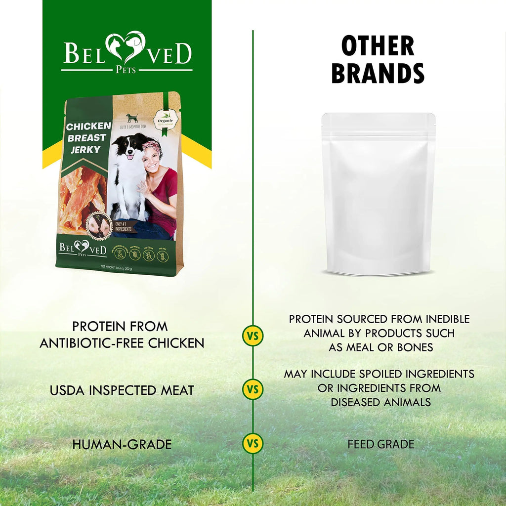 Organic Chicken Jerky Dog Snacks 300g