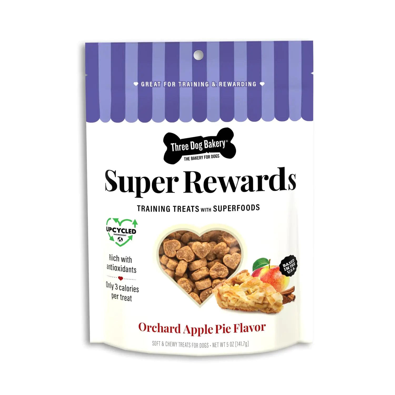 Three Dog Bakery Apple Pie Super Rewards 8oz - Soft Training Treats