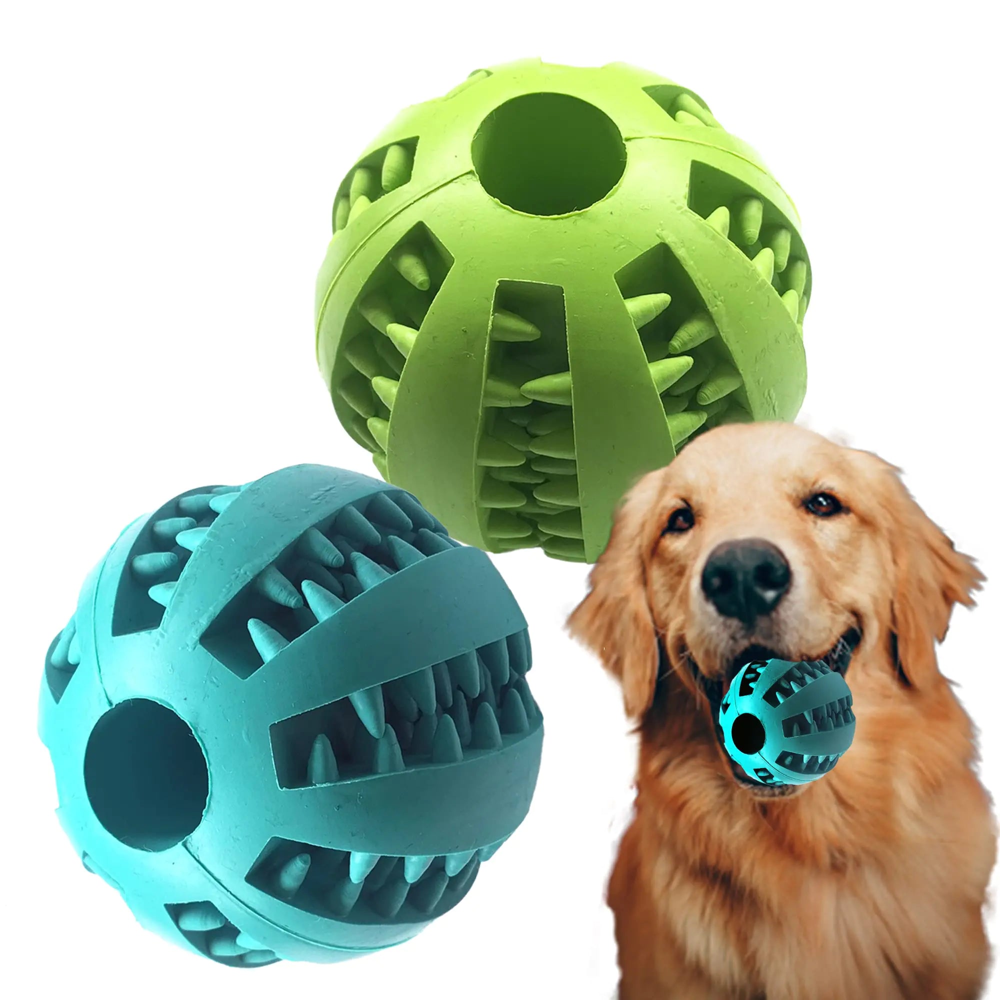 Jalousie Dog Puzzle Balls Dog Treat Dispensing Balls (Large 2 Pack Spike Ball)
